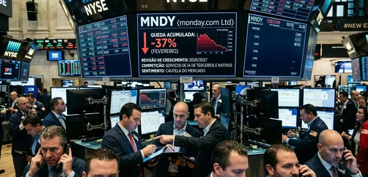 Por que as ações da monday.com caíram cerca de 37% em fevereiro