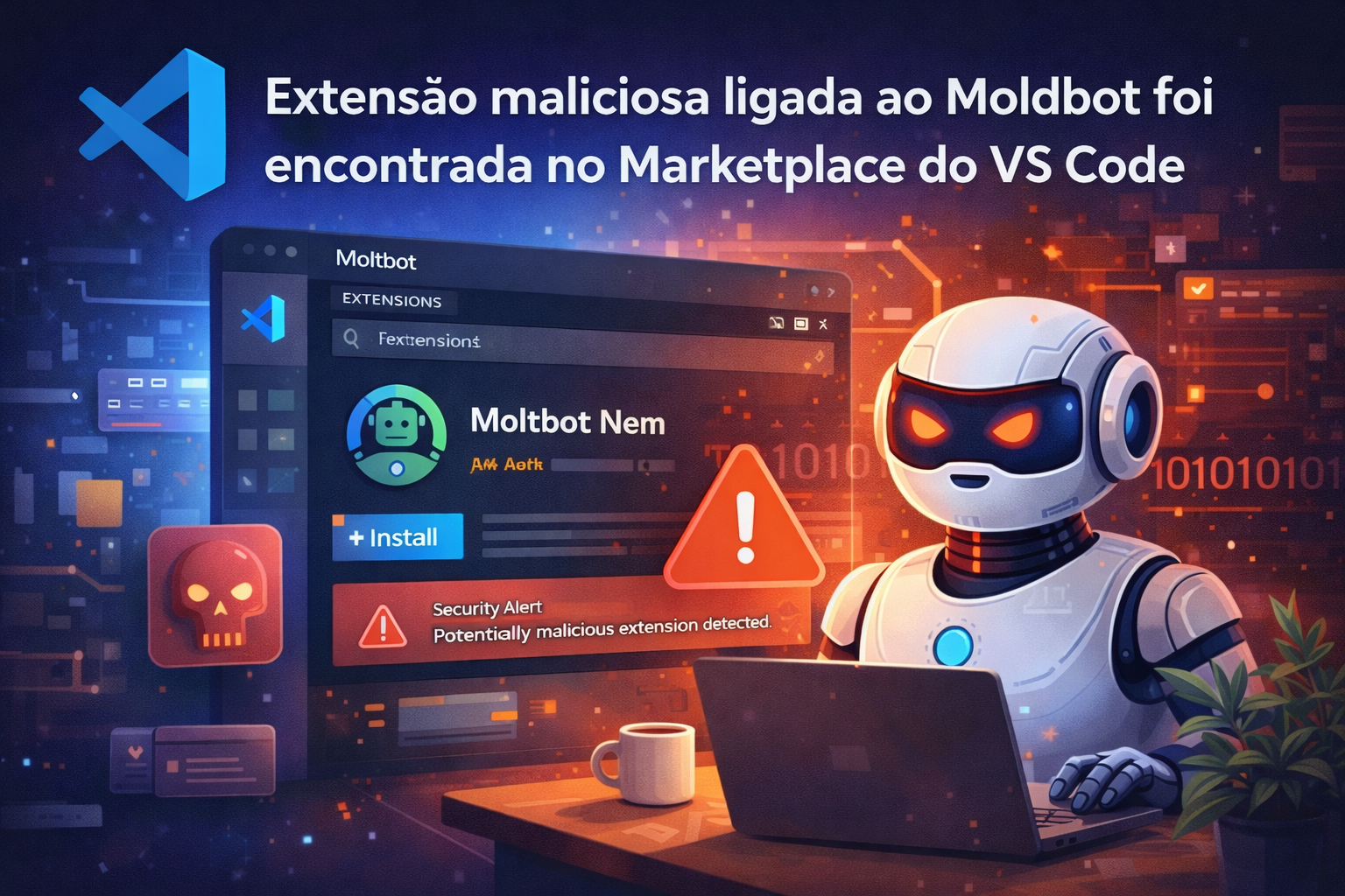 Extensão maliciosa ligada ao Moltbot foi encontrada no Marketplace do VS Code