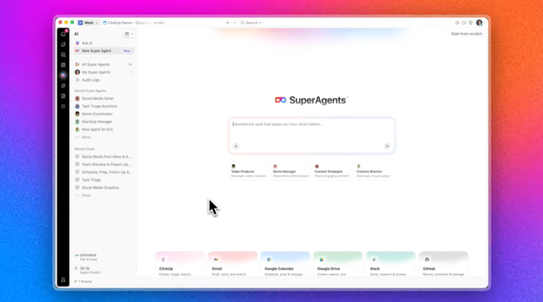 Super agents no ClickUp como funcionam, limites e aspectos de governança