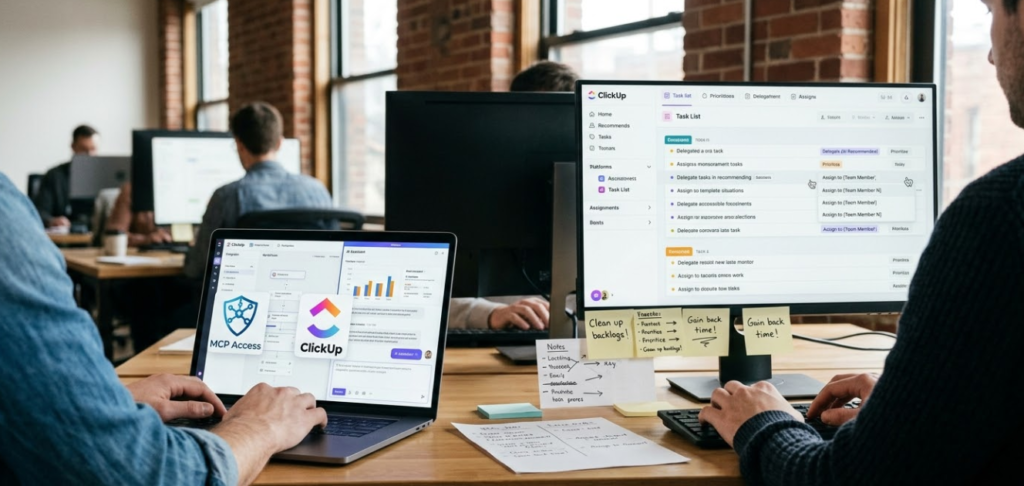 MCP Access e ClickUp como integrar IA ao fluxo de trabalho para limpar bagunça, delegar tarefas e ganhar tempo